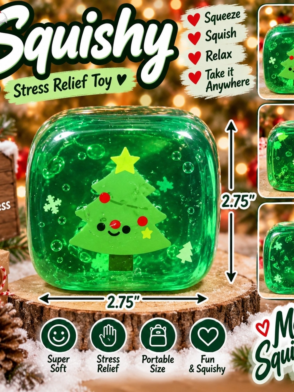 Squishy Green Christmas Tree Stress Relief Toy
